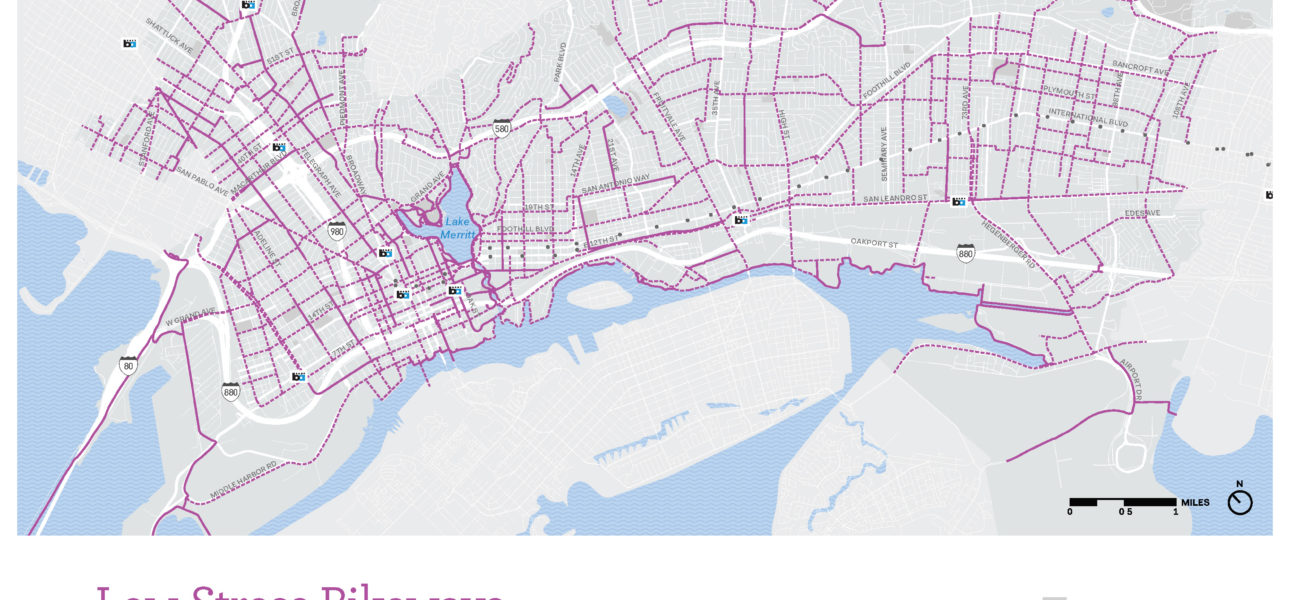 Low stress bikeways map