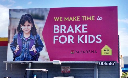 Pasadena SR2S Billboard close up